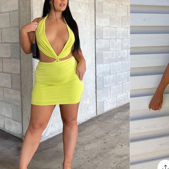 Fashion Nova Dresses & Skirts - Highlighter Cut Out Dress